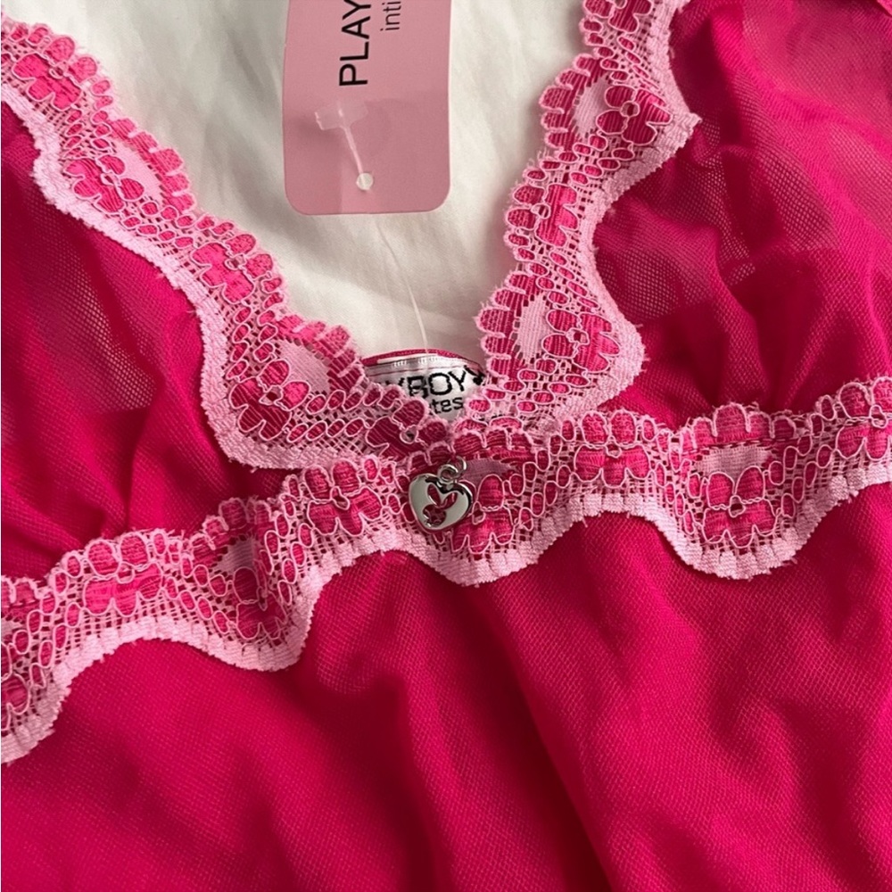 NWT Playboy lace sheer halter top🤍 - Picture 3 of 4